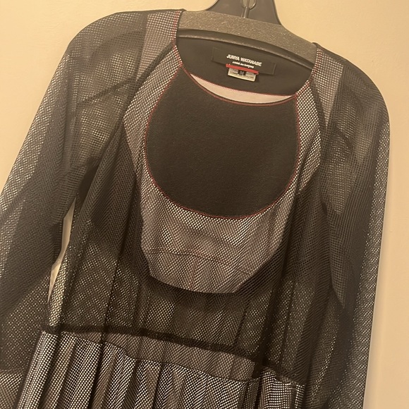 COMME DES GARÇONS JUNYA WATANABE Mesh Pleat Abstract Dress Size Medium - Picture 2 of 8